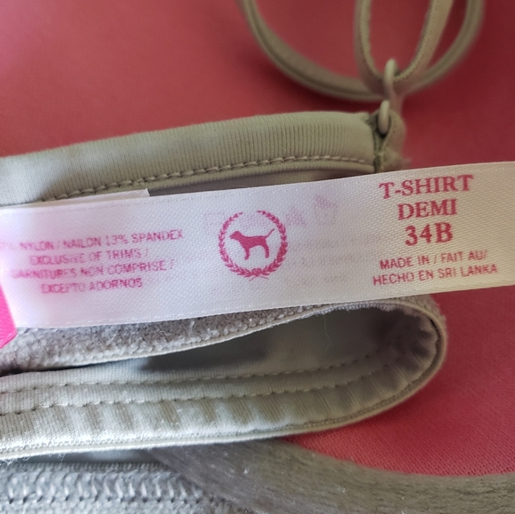 PINK Victoria's Secret t-shirt demi bra gray Size 34B - Picture 5 of 6